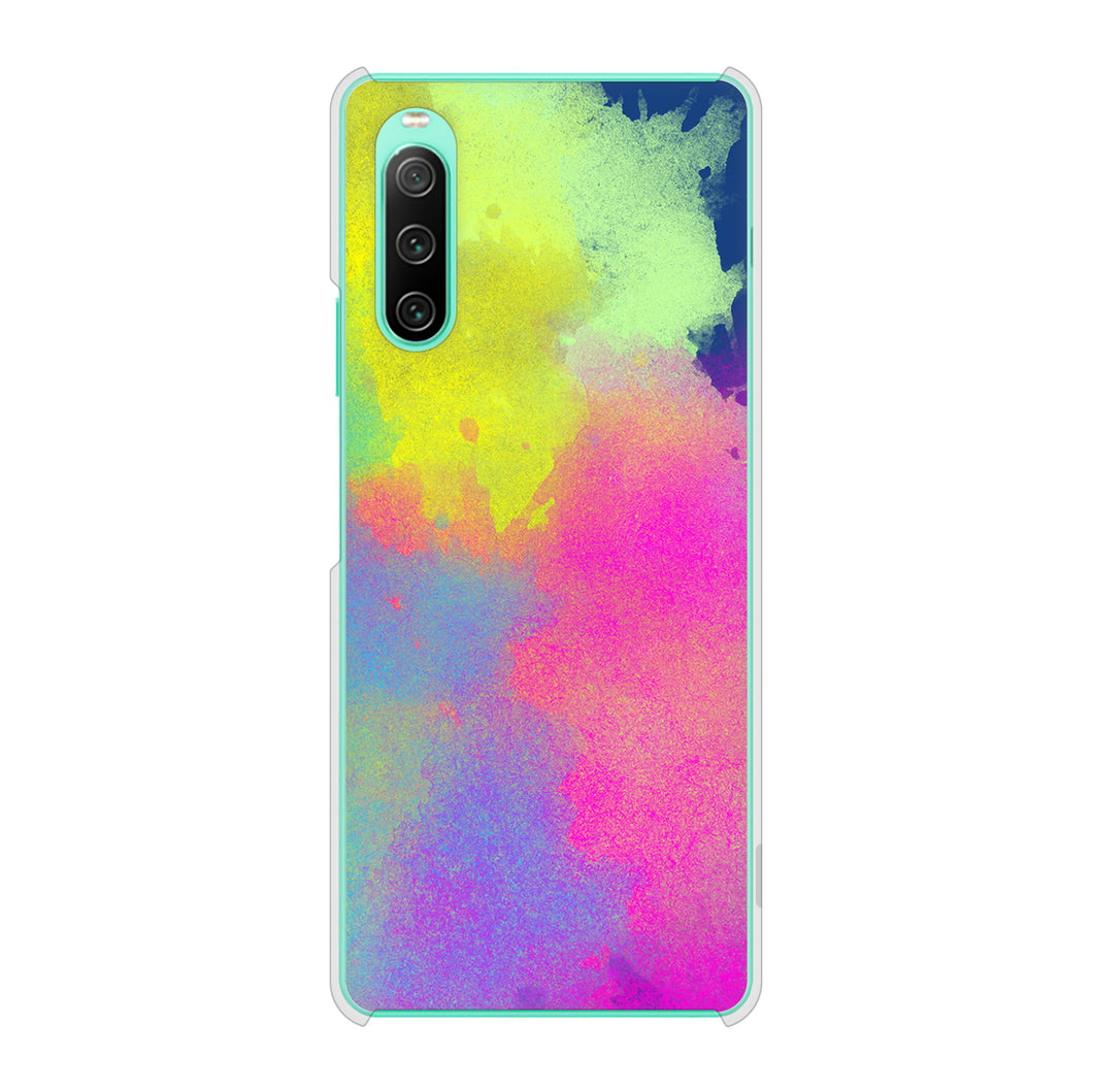 Xperia 10 IV SOG07 au 高画質仕上げ 背面印刷 ハードケース パステルアート