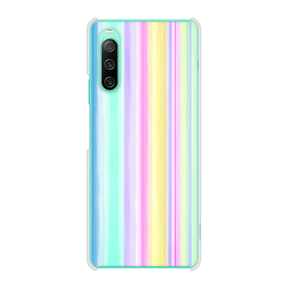 Xperia 10 IV SOG07 au 高画質仕上げ 背面印刷 ハードケース レインボー