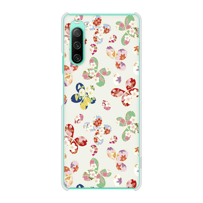 Xperia 10 IV SOG07 au 高画質仕上げ 背面印刷 ハードケース 和花柄