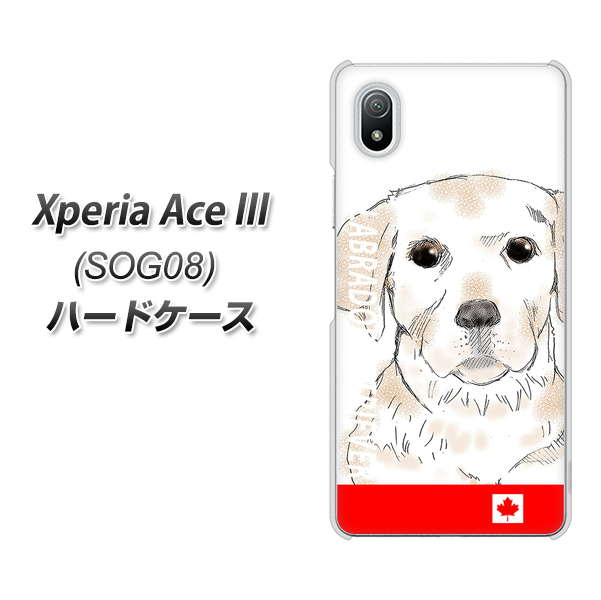 Xperia Ace III SOG08 au 高画質仕上げ 背面印刷 ハードケース【YD821 ラブラドールレトリバー02】