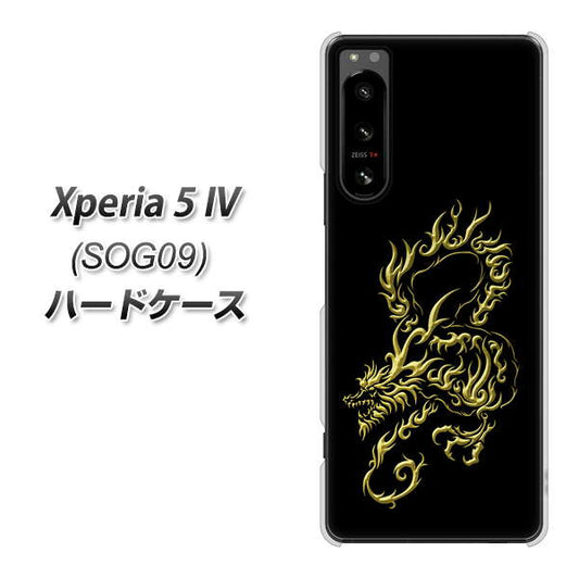 Xperia 5 IV SOG09 au 高画質仕上げ 背面印刷 ハードケース【VA831 闇と龍】