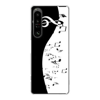 Xperia 1 V SOG10 au 高画質仕上げ 背面印刷 ハードケース音符