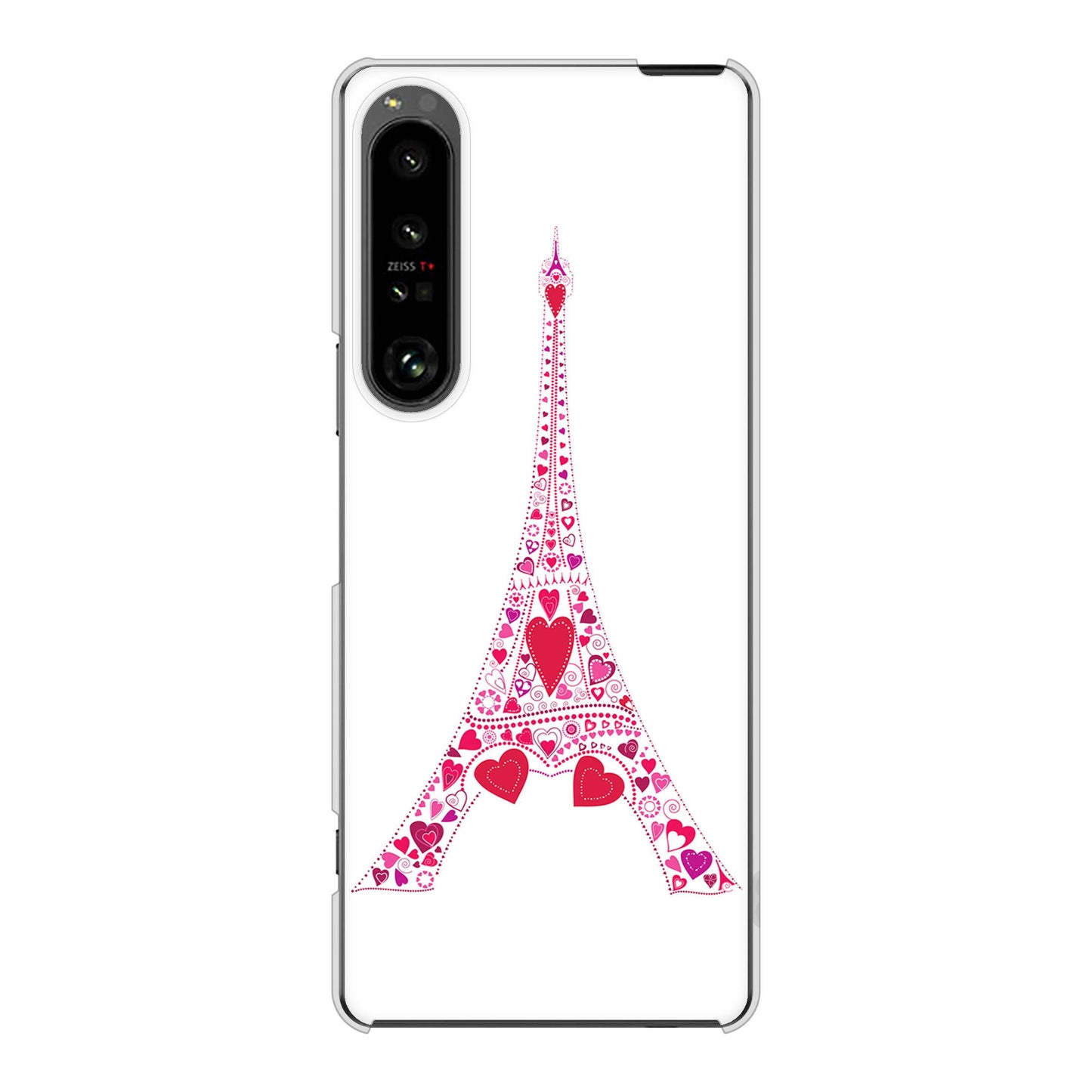 Xperia 1 V SOG10 au 高画質仕上げ 背面印刷 ハードケースLOVE フランス