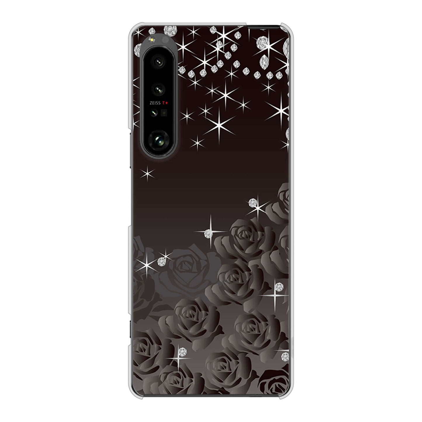 Xperia 1 V SOG10 au 高画質仕上げ 背面印刷 ハードケースロマンチックなバラ