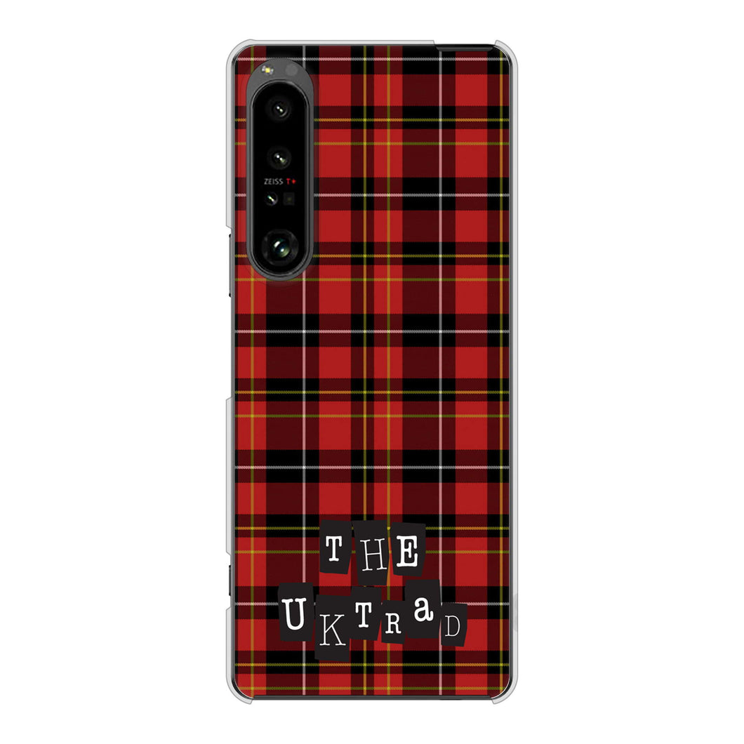 Xperia 1 V SOG10 au 高画質仕上げ 背面印刷 ハードケース 【547 THEチェック】