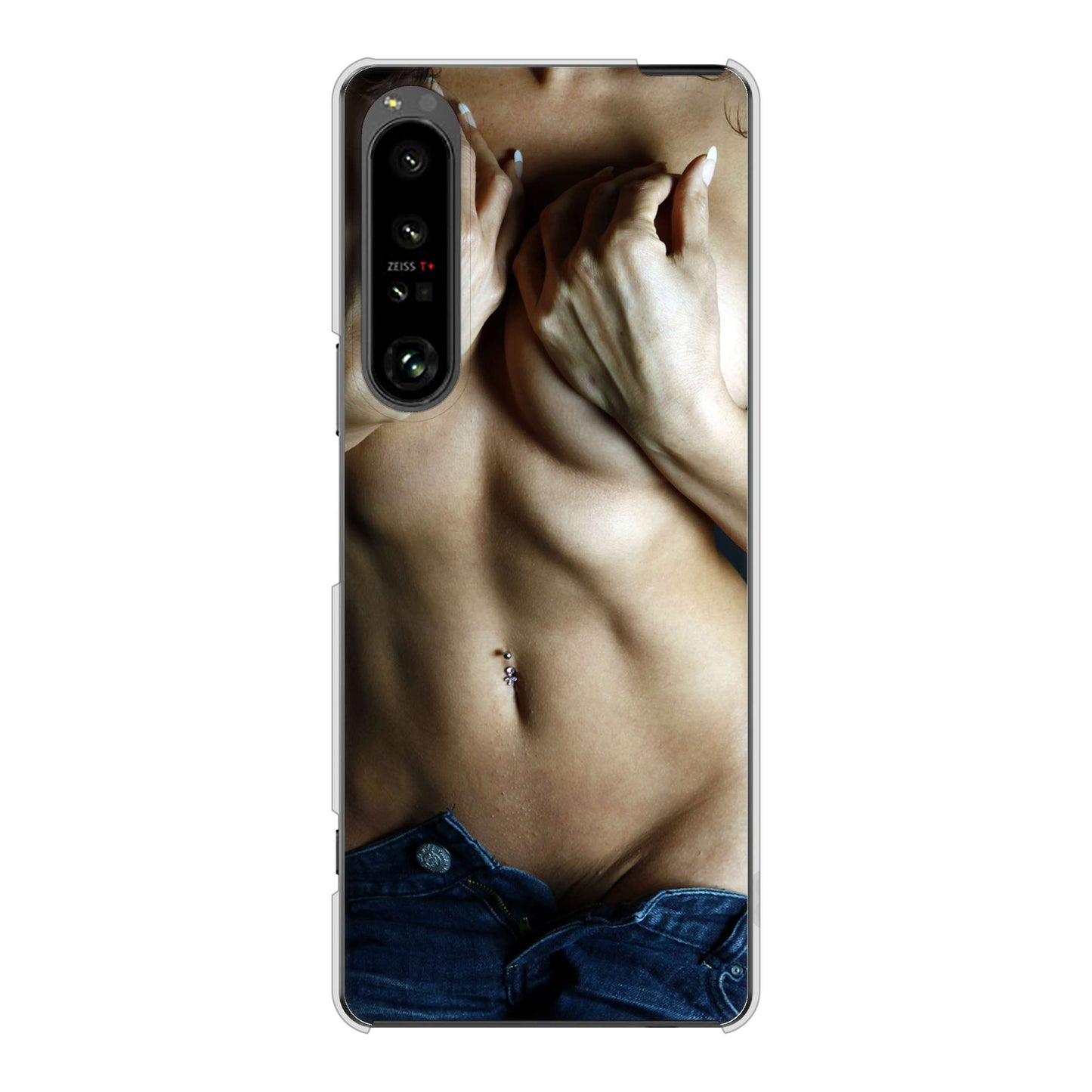 Xperia 1 V SOG10 au 高画質仕上げ 背面印刷 ハードケース 【602 ボディライン】