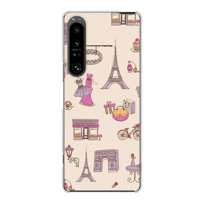 Xperia 1 V SOG10 au 高画質仕上げ 背面印刷 ハードケースLOVE フランス