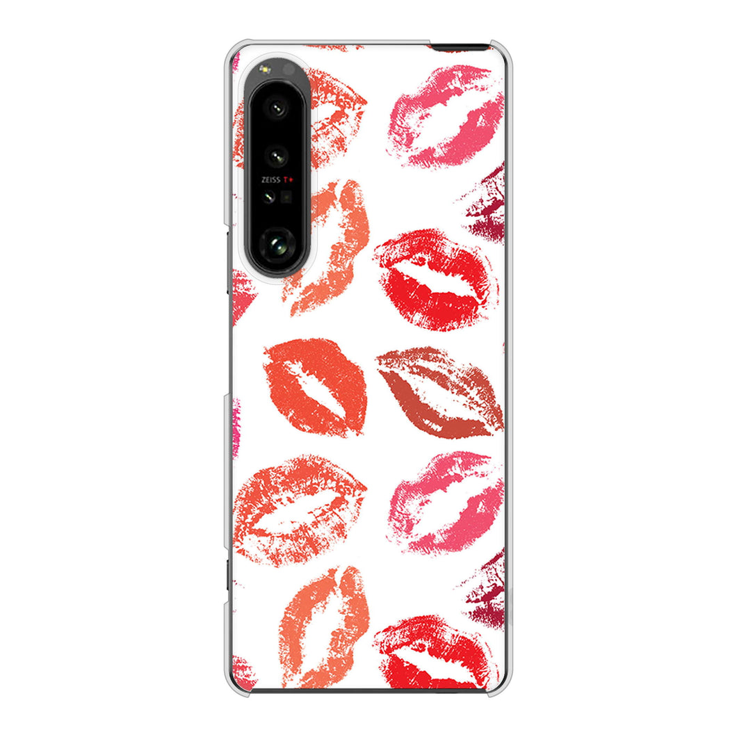 Xperia 1 V SOG10 au 高画質仕上げ 背面印刷 ハードケース 【734 キスkissキス】