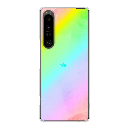 Xperia 1 V SOG10 au 高画質仕上げ 背面印刷 ハードケースパステルアート