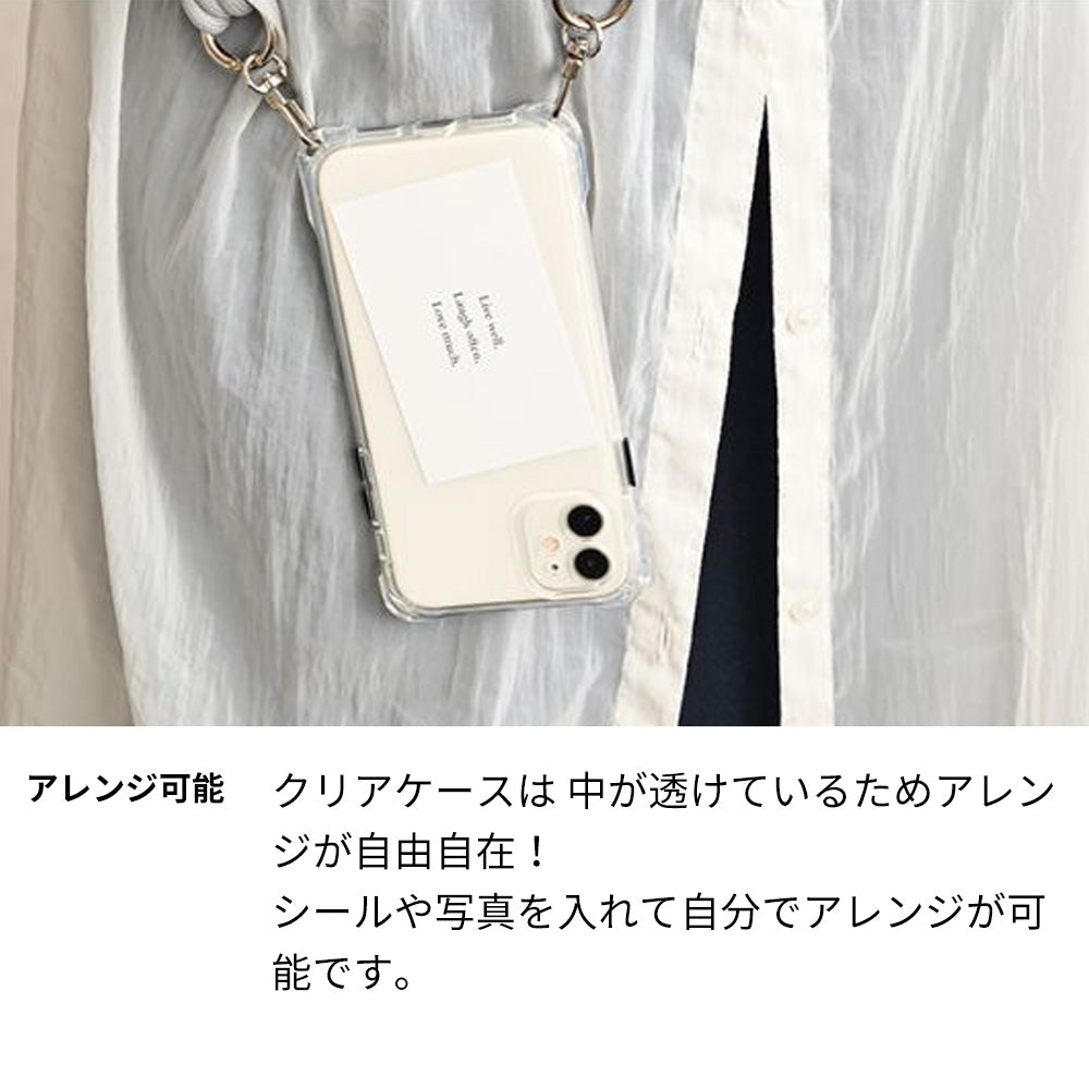 iPhone13 mini スマホショルダー 【 TPUクリアケース 3連紐ストラップ付 】
