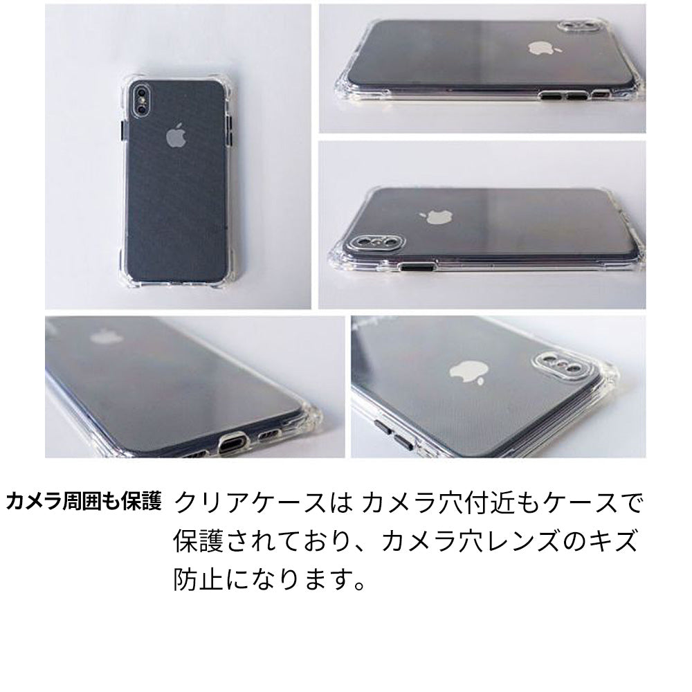 iPhone XS スマホショルダー 【 TPUクリアケース 3連紐ストラップ付 】