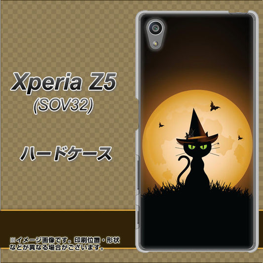 au エクスペリアZ5 SOV32 高画質仕上げ 背面印刷 ハードケース【440 猫の魔法使い】