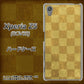 au エクスペリアZ5 SOV32 高画質仕上げ 背面印刷 ハードケース【619 市松模様－金（骨董風に傷んだイメージ）】