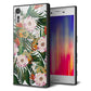 au エクスペリア XZs SOV35 強化ガラス＆TPUスマホケース ガラプリ【SC895 ボタニカル フォレスト】