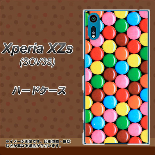 au エクスペリア XZs SOV35 高画質仕上げ 背面印刷 ハードケース【448 マーブルチョコ】