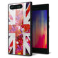 au エクスペリア XZ1 SOV36 強化ガラス＆TPUスマホケース ガラプリ【SC801 ユニオンジャック リアルフラワー】