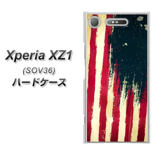au エクスペリア XZ1 SOV36 高画質仕上げ 背面印刷 ハードケース【MI805  ヴィンテージアメリカ】