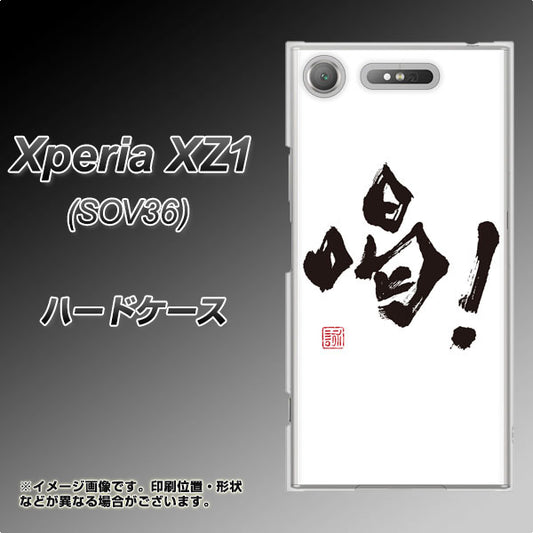 au エクスペリア XZ1 SOV36 高画質仕上げ 背面印刷 ハードケース【OE845 喝！】