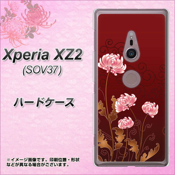 au エクスペリア XZ2 SOV37 高画質仕上げ 背面印刷 ハードケース【375 優美な菊】