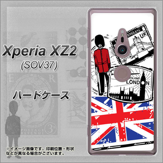 au エクスペリア XZ2 SOV37 高画質仕上げ 背面印刷 ハードケース【574 ＬＯＮＤＯＮ】