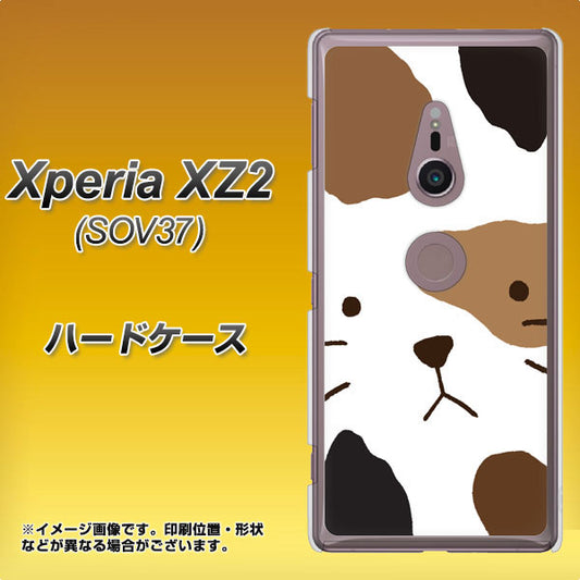 au エクスペリア XZ2 SOV37 高画質仕上げ 背面印刷 ハードケース【IA801 みけ】