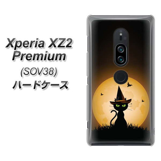 au エクスペリア XZ2 プレミアム SOV38 高画質仕上げ 背面印刷 ハードケース【440 猫の魔法使い】