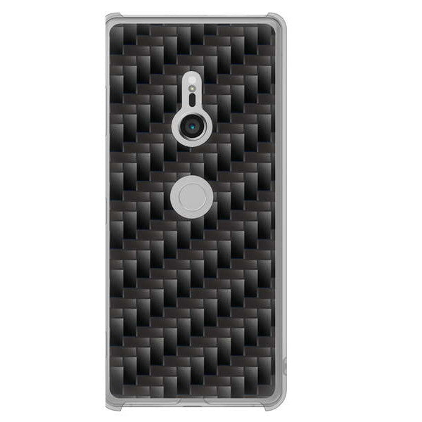 Xperia XZ3 SOV39 au 高画質仕上げ 背面印刷 ハードケース 【461 カーボン】