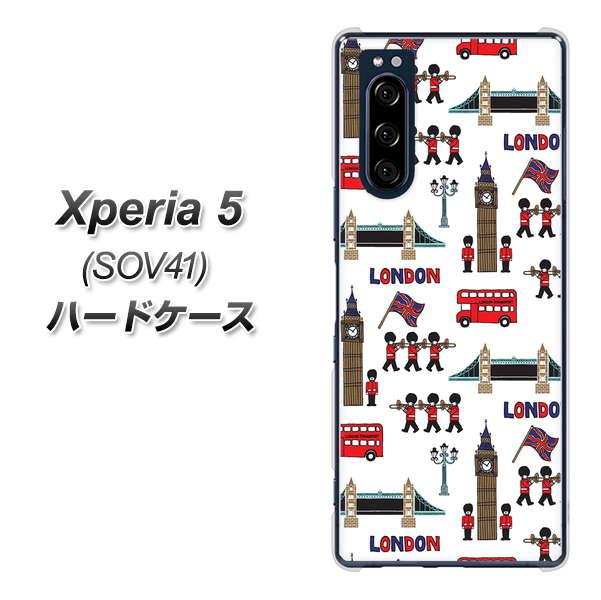 au エクスペリア5 SOV41 高画質仕上げ 背面印刷 ハードケース【EK811 ロンドンの街】