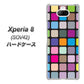 au エクスペリア8 SOV42 高画質仕上げ 背面印刷 ハードケース【509 カラースクエア】
