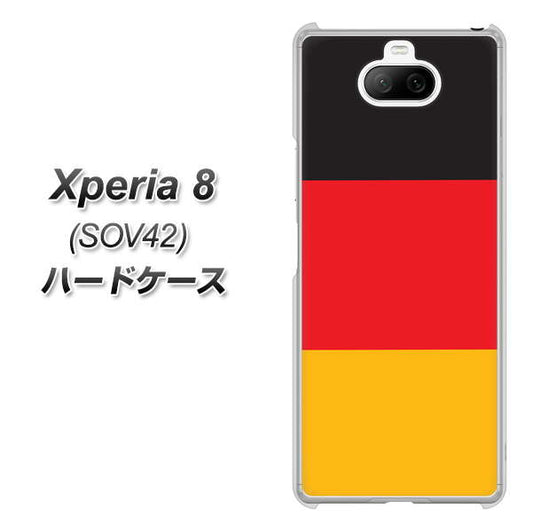 au エクスペリア8 SOV42 高画質仕上げ 背面印刷 ハードケース【675 ドイツ】