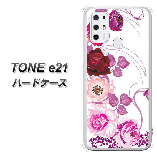 SIMフリー トーンモバイル TONE e21 高画質仕上げ 背面印刷 ハードケース【116 ６月のバラ】