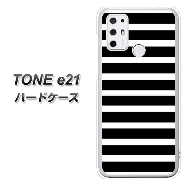 SIMフリー トーンモバイル TONE e21 高画質仕上げ 背面印刷 ハードケース【330 サイドボーダーブラック】