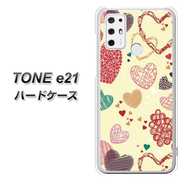 SIMフリー トーンモバイル TONE e21 高画質仕上げ 背面印刷 ハードケース【480 素朴なハート】