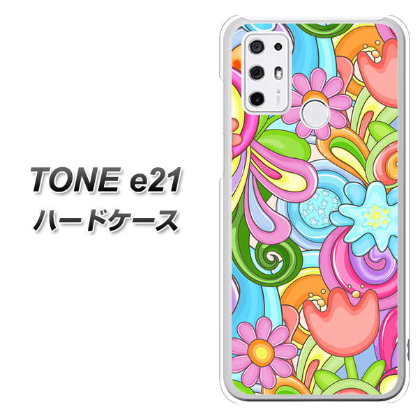 SIMフリー トーンモバイル TONE e21 高画質仕上げ 背面印刷 ハードケース【713 ミラクルフラワー】