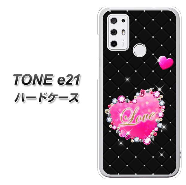 SIMフリー トーンモバイル TONE e21 高画質仕上げ 背面印刷 ハードケース【SC823 スワロデコ風プリント】