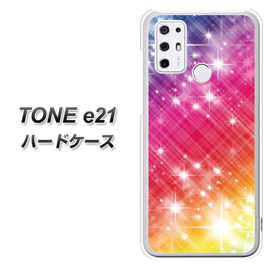 SIMフリー トーンモバイル TONE e21 高画質仕上げ 背面印刷 ハードケース【VA872 レインボーフレーム】