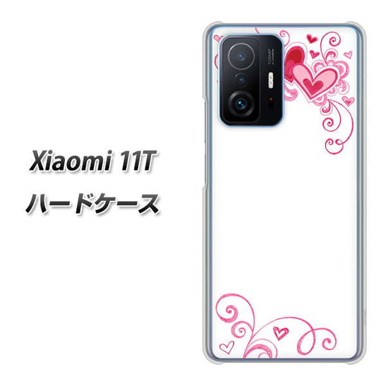 Xiaomi 11T 高画質仕上げ 背面印刷 ハードケース【365 ハートフレーム】