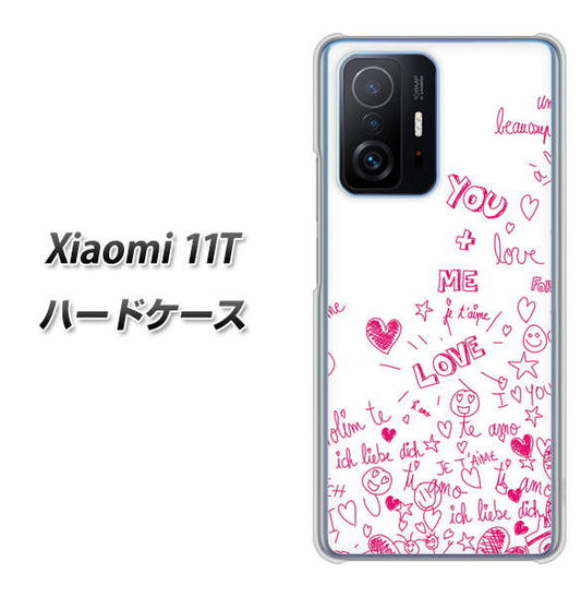 Xiaomi 11T 高画質仕上げ 背面印刷 ハードケース【631 恋の落書き】