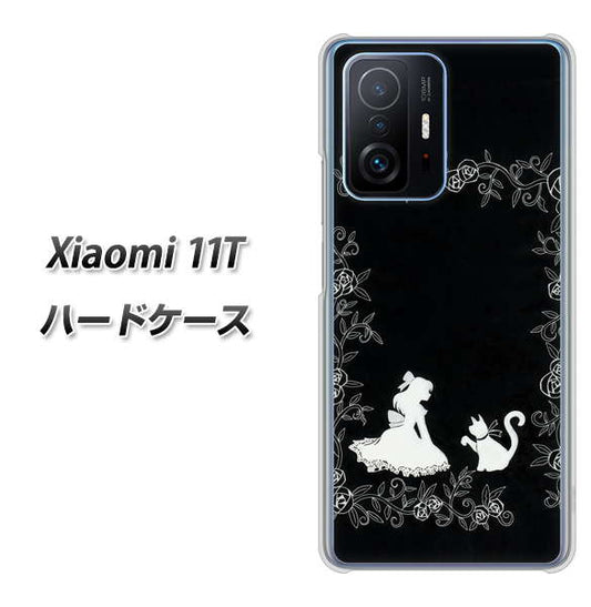 Xiaomi 11T 高画質仕上げ 背面印刷 ハードケース【1097 お姫様とネコ（モノトーン）】