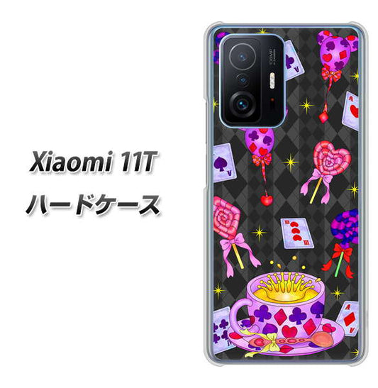 Xiaomi 11T 高画質仕上げ 背面印刷 ハードケース【AG818 トランプティー（黒）】
