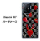 Xiaomi 11T 高画質仕上げ 背面印刷 ハードケース【AG833 苺パンク（黒）】