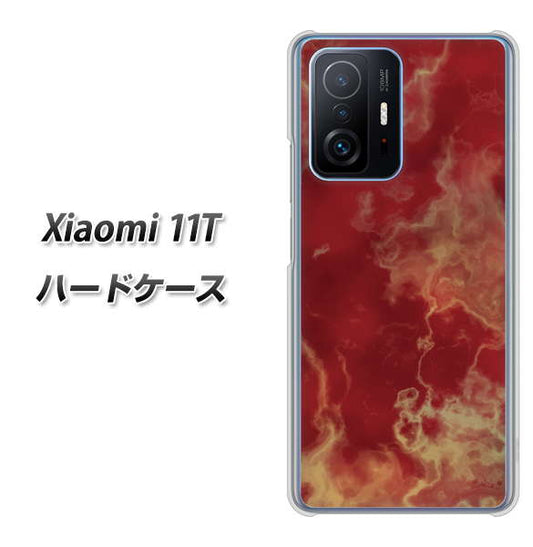 Xiaomi 11T 高画質仕上げ 背面印刷 ハードケース【KM870 大理石RD】