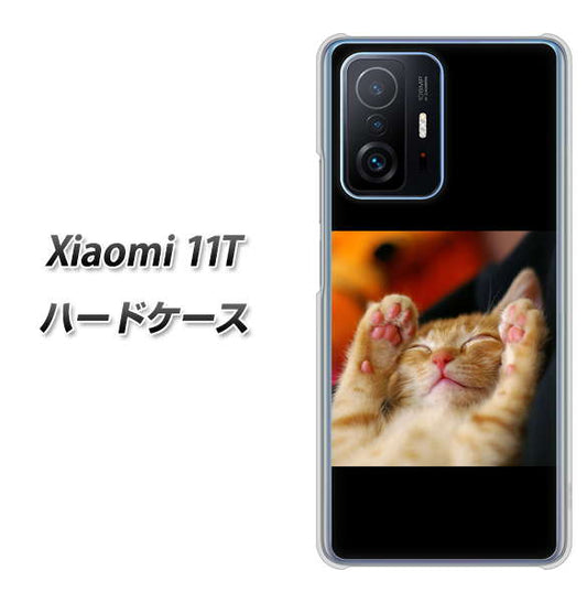 Xiaomi 11T 高画質仕上げ 背面印刷 ハードケース【VA804 爆睡するネコ】