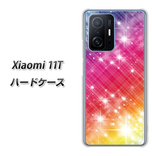 Xiaomi 11T 高画質仕上げ 背面印刷 ハードケース【VA872 レインボーフレーム】