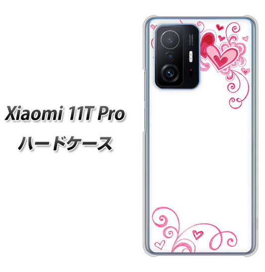 Xiaomi 11T Pro 高画質仕上げ 背面印刷 ハードケース【365 ハートフレーム】