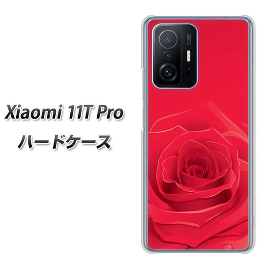 Xiaomi 11T Pro 高画質仕上げ 背面印刷 ハードケース【395 赤いバラ】