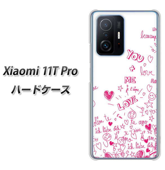 Xiaomi 11T Pro 高画質仕上げ 背面印刷 ハードケース【631 恋の落書き】