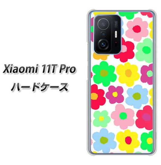 Xiaomi 11T Pro 高画質仕上げ 背面印刷 ハードケース【758 ルーズフラワーカラフル】