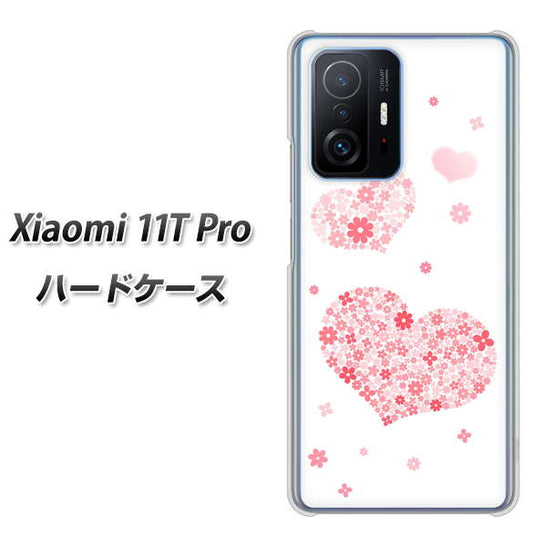 Xiaomi 11T Pro 高画質仕上げ 背面印刷 ハードケース【SC824 ピンクのハート】