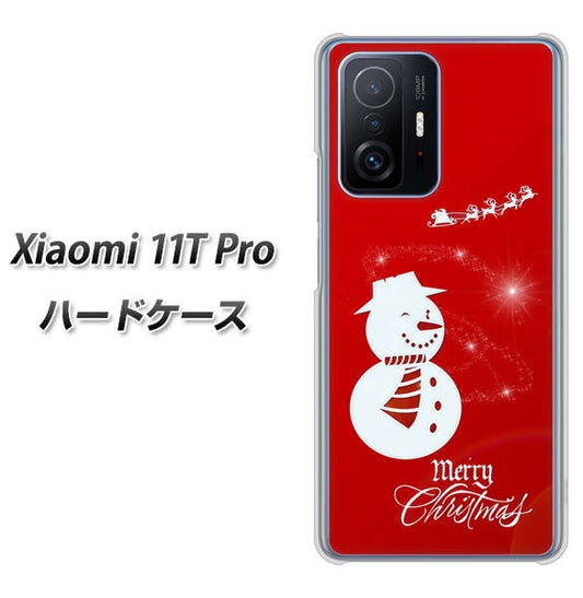 Xiaomi 11T Pro 高画質仕上げ 背面印刷 ハードケース【XA802 ウインク雪だるま】